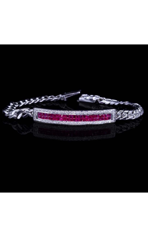 Triple Channel Set Ruby & Diamond Bracelet