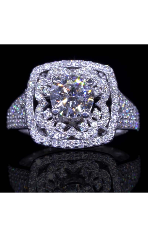 GIA Cushion Design Diamond Ring (0.88ct center)