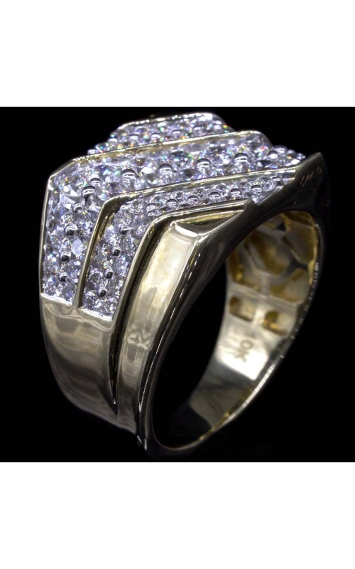 Three Diamond Row Men's Ring