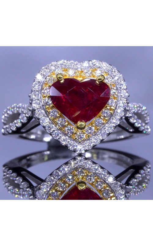 GIA 2.2ct Heart Ruby Ring