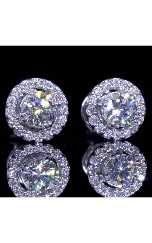 GIA 0.52ct Diamond Halo Earrings