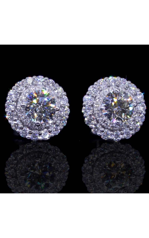 GIA Diamond Halo Earrings (4.8mm)