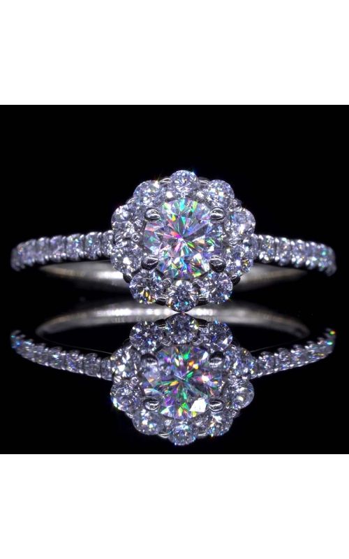 The LEO First Light Diamond Ring with 10 Stone Halo