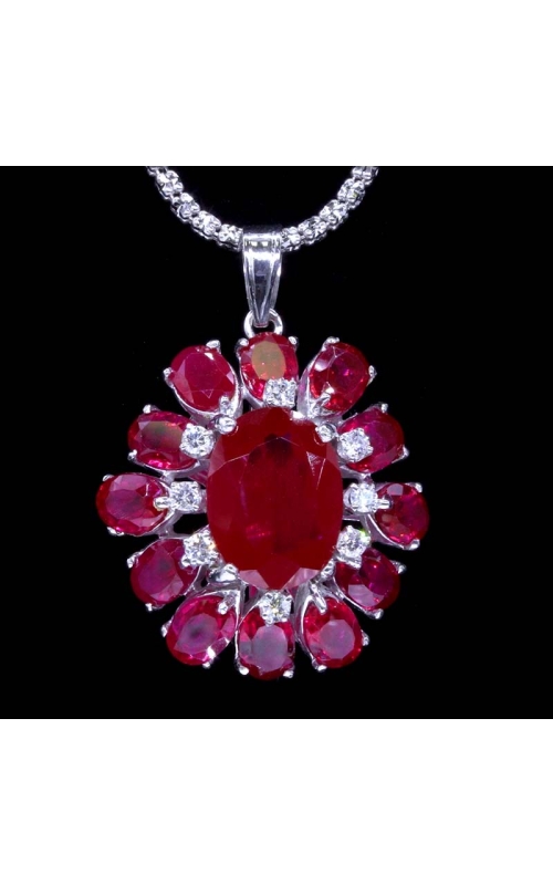 Ruby & Diamond Estate Pendant