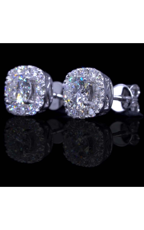 GIA 0.48ct Diamond Halo Earrings