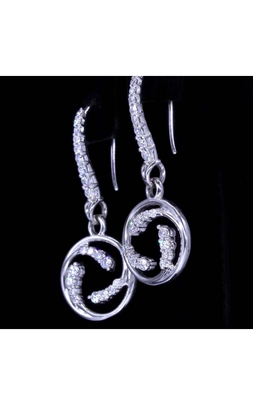Vortex Design Diamond Dangle Earrings
