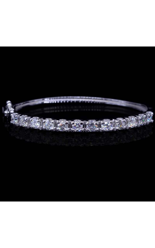 12 Stone (4mm each) Diamond Bangle in White Gold