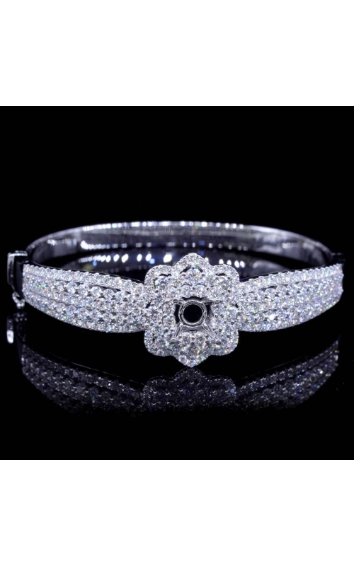 Three Layer Semi-Mount Diamond Bangle (fits 1.5ct center)