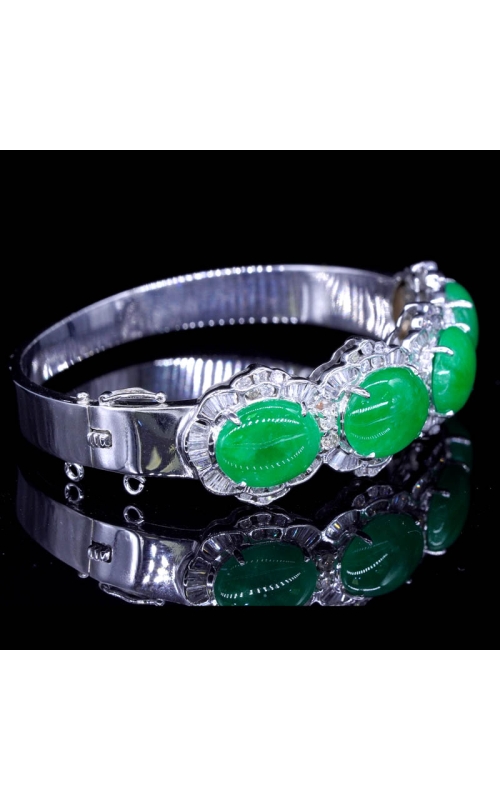Jade Bangle 4 Stones