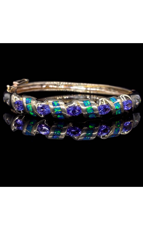 Tanzanite Bangle with Black Opal