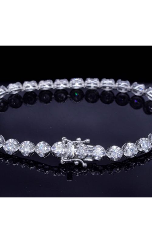 3mm diamond cut design tennis bracelet