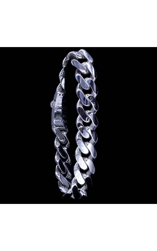 Men 18K White Gold Classic Chain