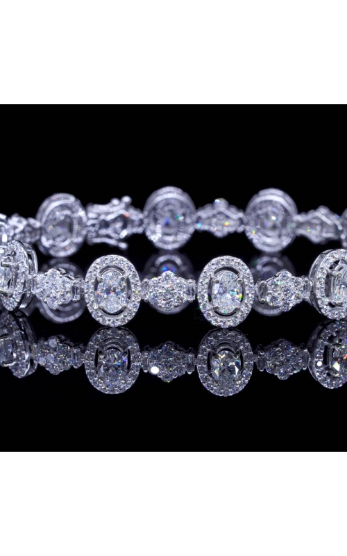GIA Oval Eternity Diamond Bracelet, 6.3mm each