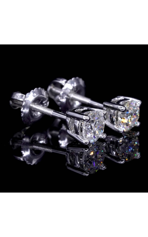 Stud earings 4 prongs 3.5mm