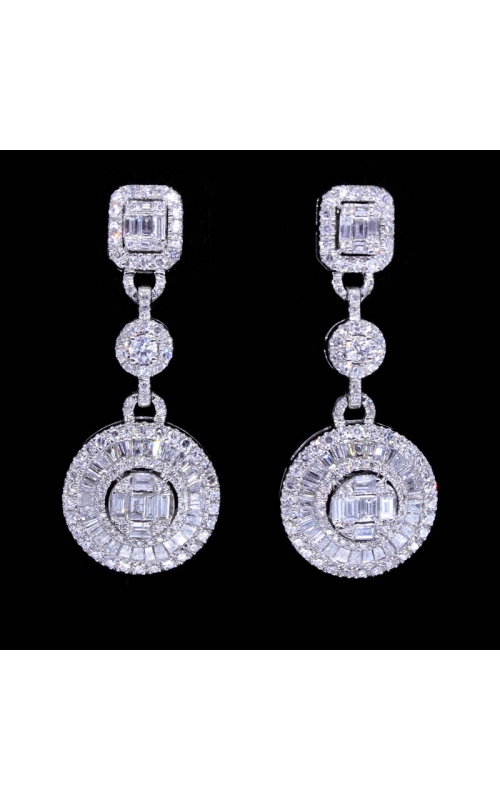 Emerald Pie Cut Diamond Dangling Earrings