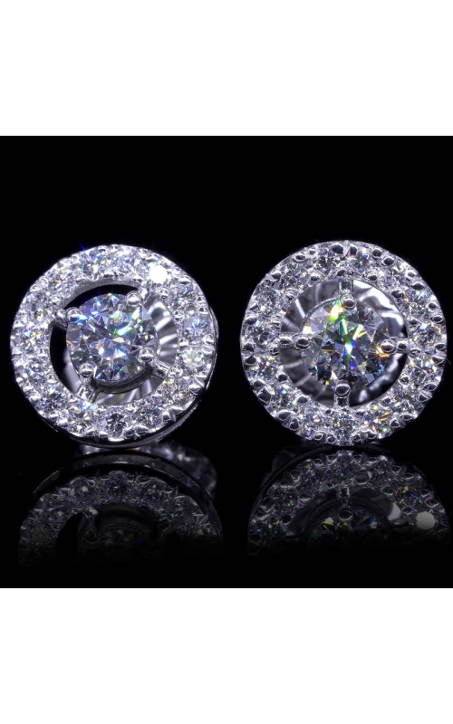 GIA 0.61ct Diamond Halo Earrings