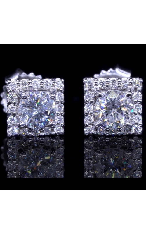 4.7mm Diamond Halo Earrings