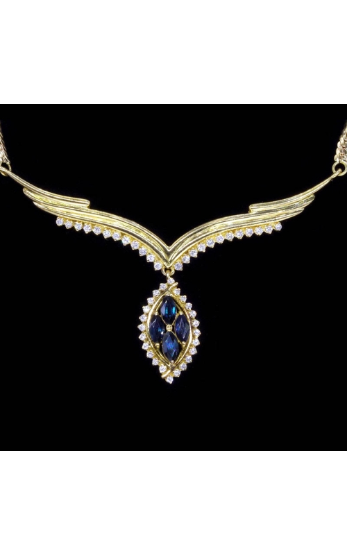 Estate Sapphire Diamond Necklace