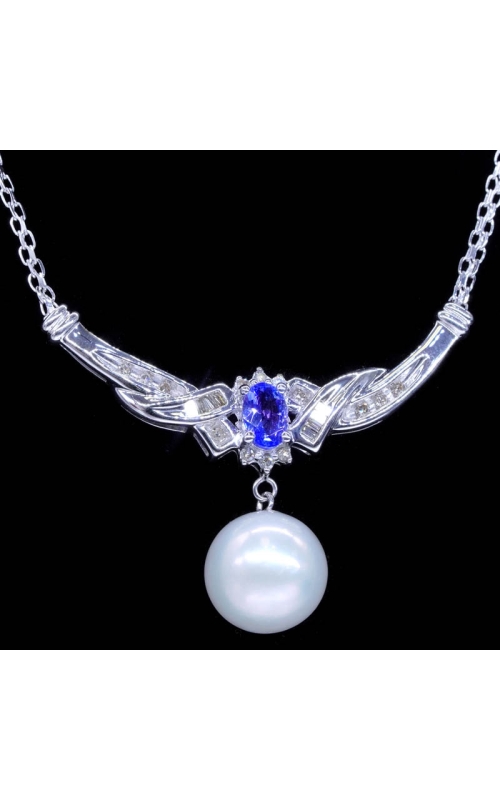 Pearl Blue Diamond Necklace