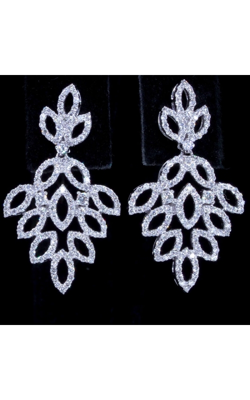 Micro Pave Hanging Leaves Diamond Earrings