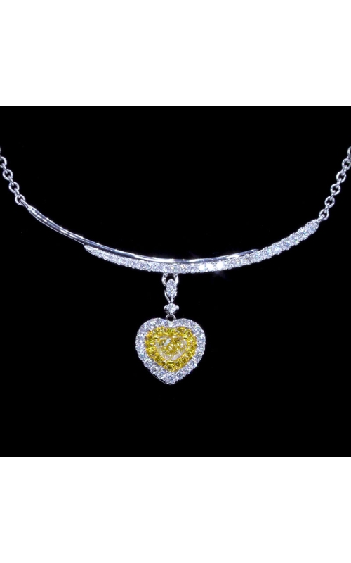Dangling Fancy Yellow Heart Diamond Pendant