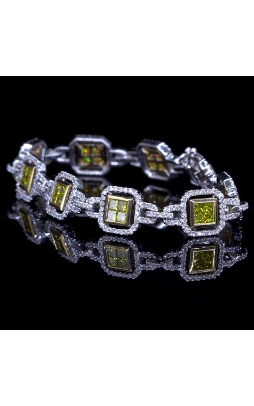 Nine-Square Fancy Yellow Diamond Bracelet