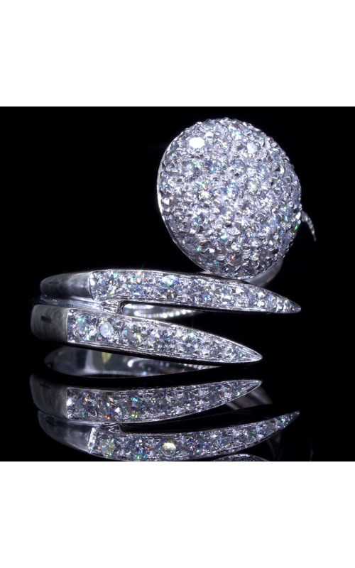 Micro Pave Circle Bypass Diamond Ring