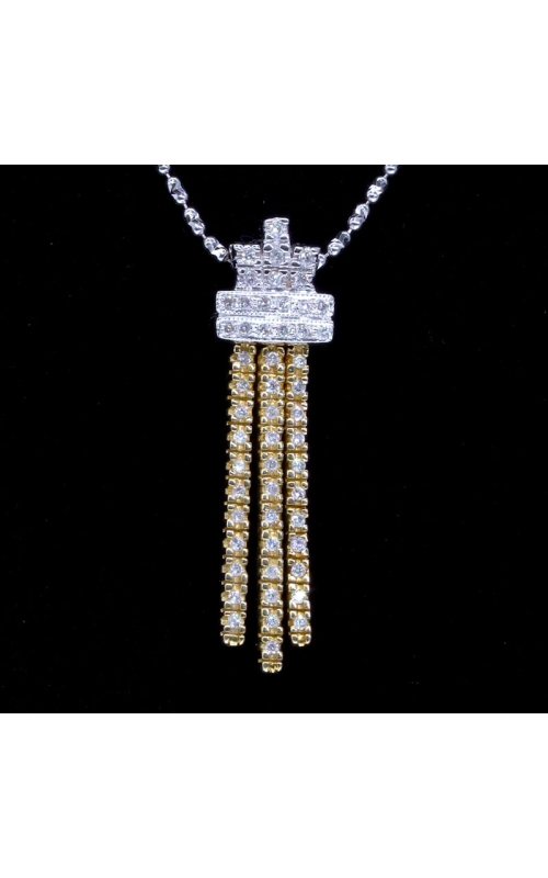 Diamond Wind Chimes Pendant in Yellow Gold