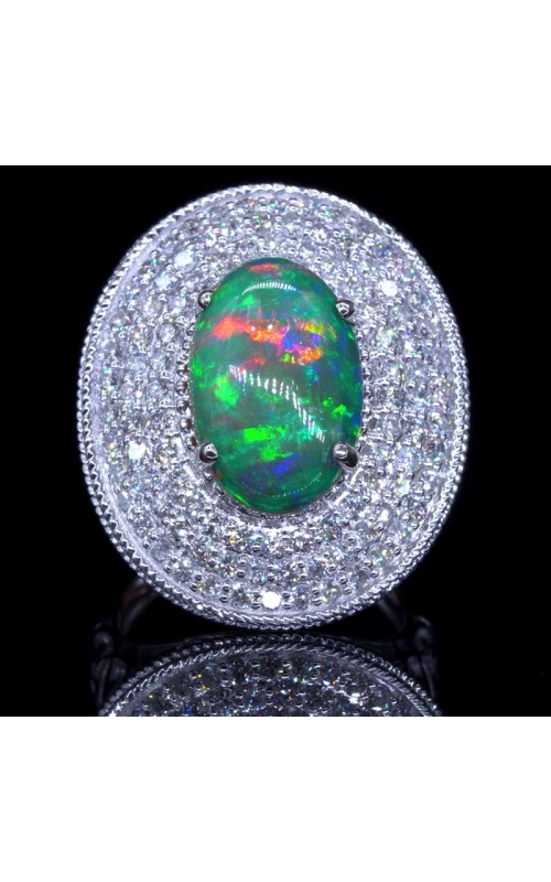 5ct Opal Estate Ring with 4ct tw Diamonds