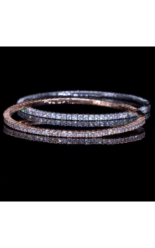 Eternity Diamond Bangle in Rose or White Gold
