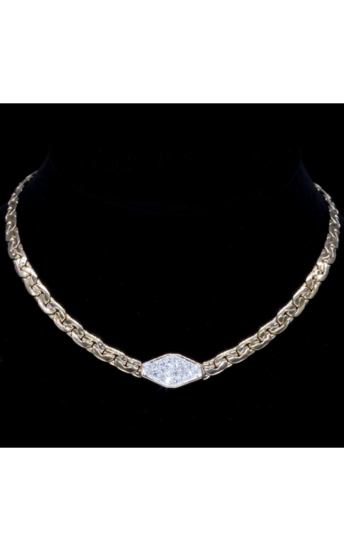 Diamond Omega Necklace in Yellow Gold