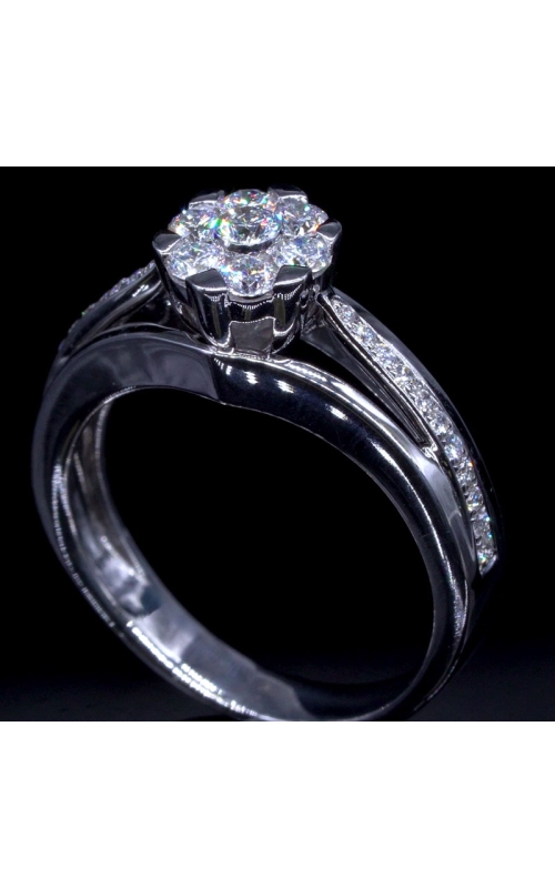 Honeycomb Cathedral Set Diamond Ring