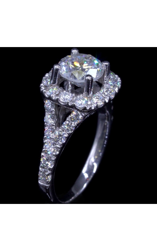 Split Shank Halo Diamond Ring 1ct Center