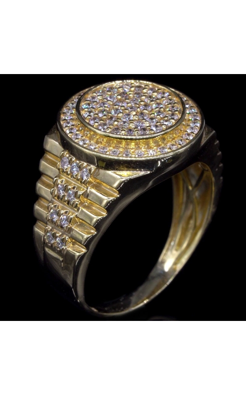 Medallion Design Diamond Ring in Yellow Gold