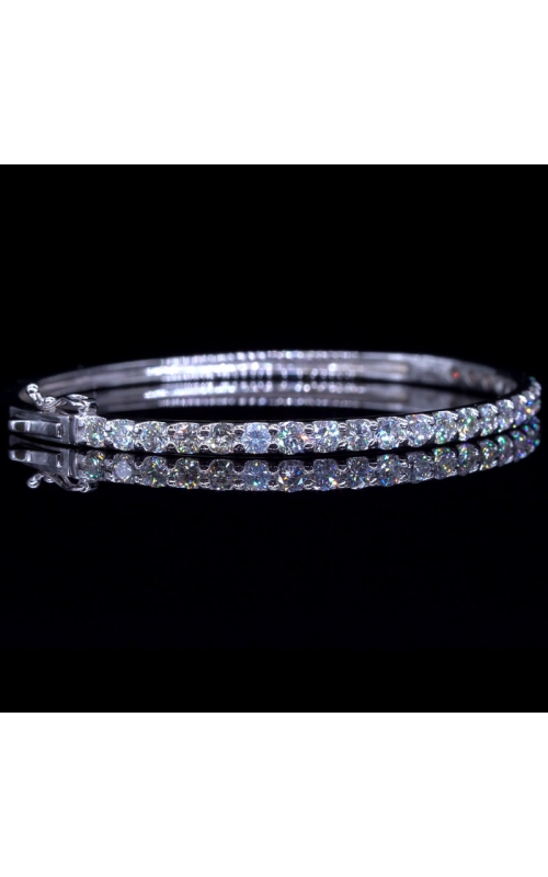 Prong Set Diamond Bangle in White Gold