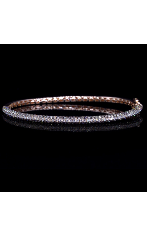 Pave Diamond Bangle in Rose Gold