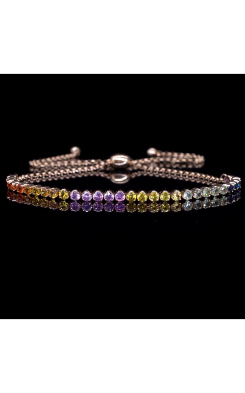 Multi-Color Sapphire Bracelet in 18k Rose Gold