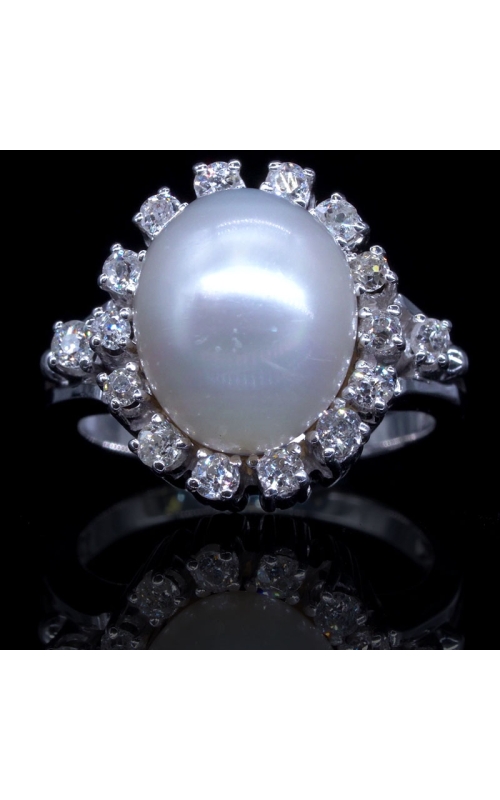13.5mm Pearl Diamond Estate Ring