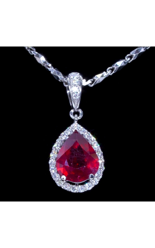 Ruby Tear Drop Pendant