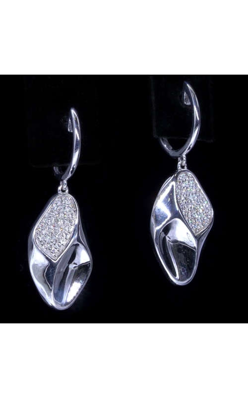 Geode Design Dangling Diamond Earrings