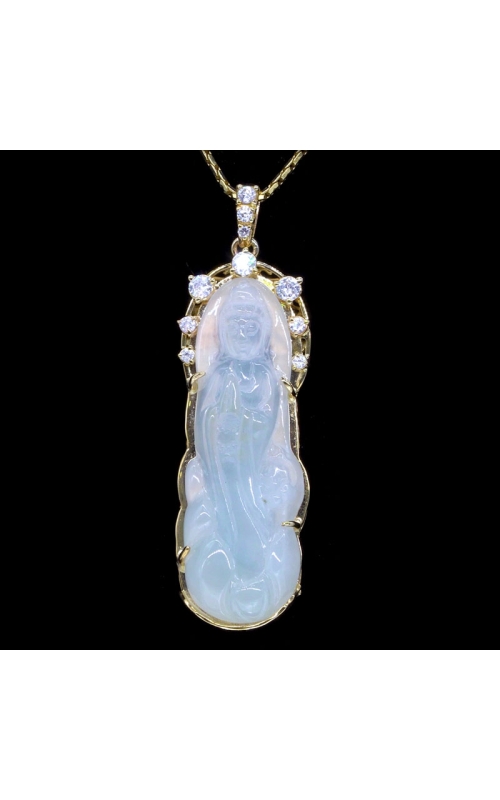White Jade Buddhist Pendant
