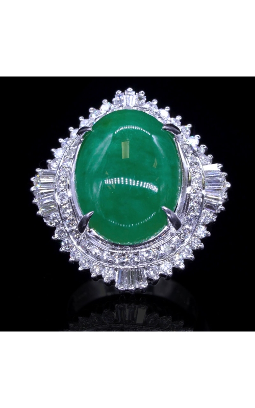 GIA Grade A Jade Estate Ring 10ct