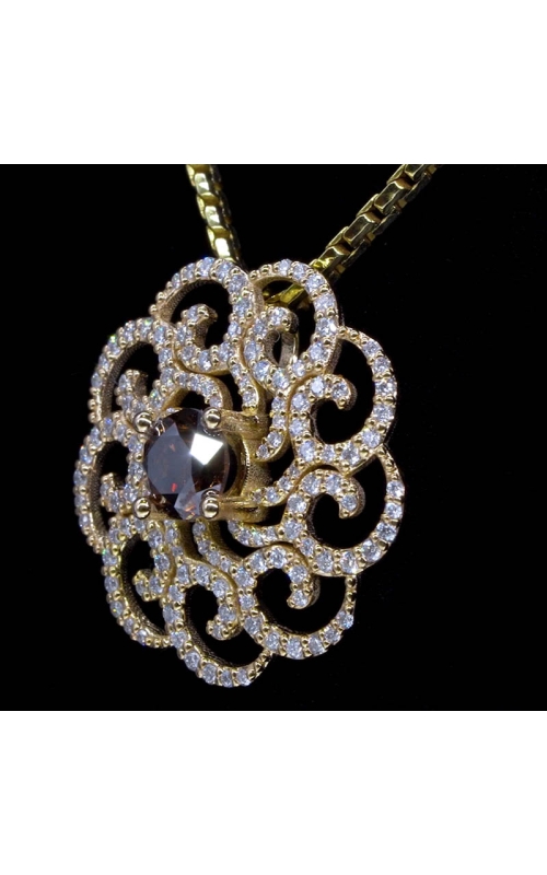 6mm Brown Diamond Flower Design
