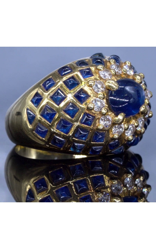 3ct Estate Sapphire Cabochon Ring