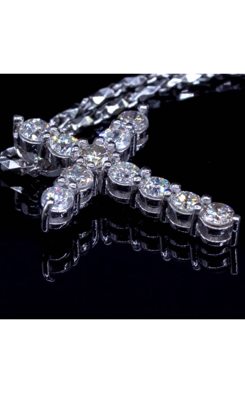 11 Stone Diamond Cross Pendant
