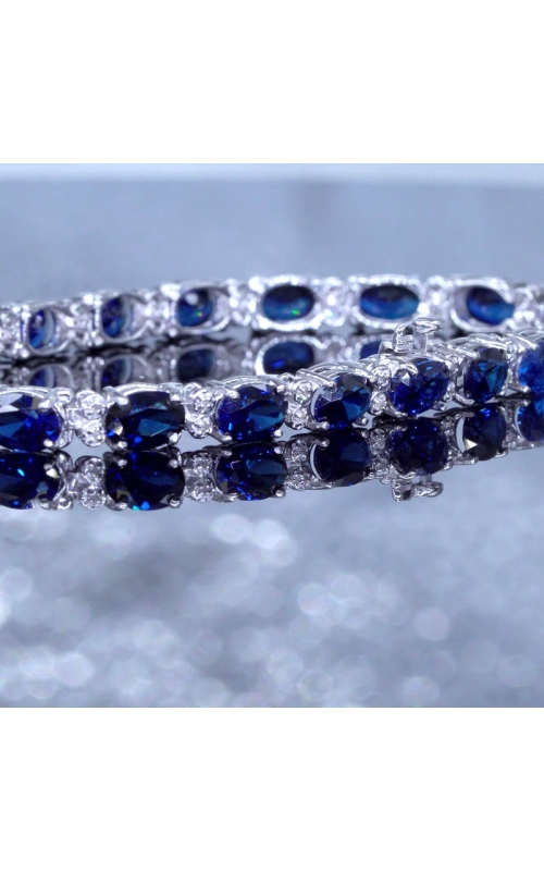 21 Stone Oval Sapphire Tennis Bracelet