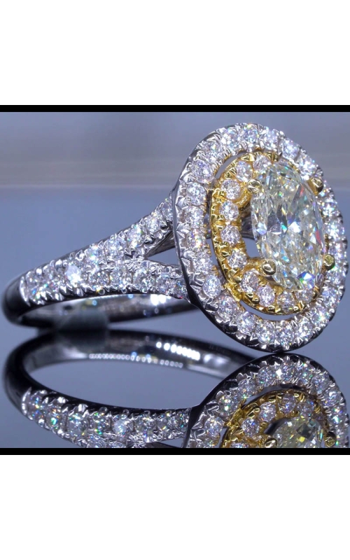 Oval Double Halo Diamond Ring