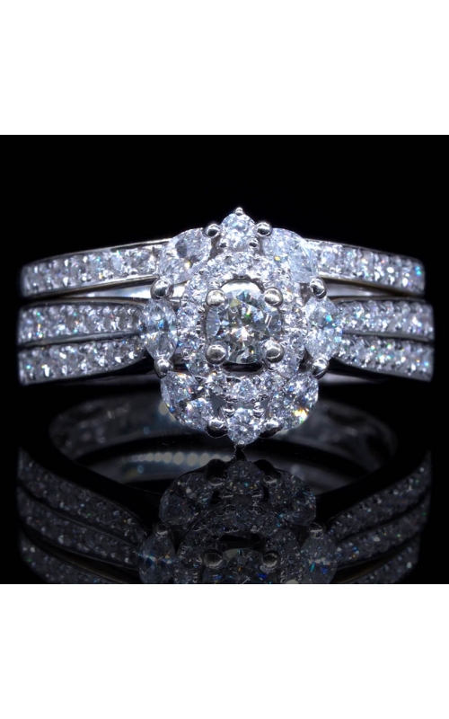 Marquise Halo Diamond Ring Set