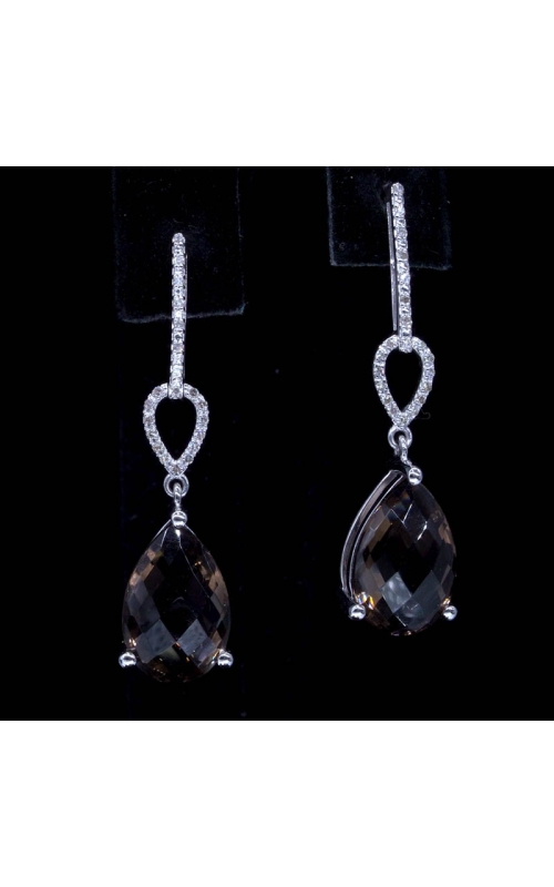 Tear Drop Smoky Topaz Earrings