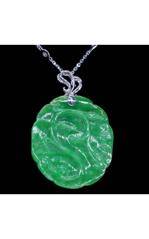 GIA Carved Jade Pendant